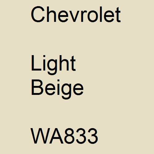 Chevrolet, Light Beige, WA833.